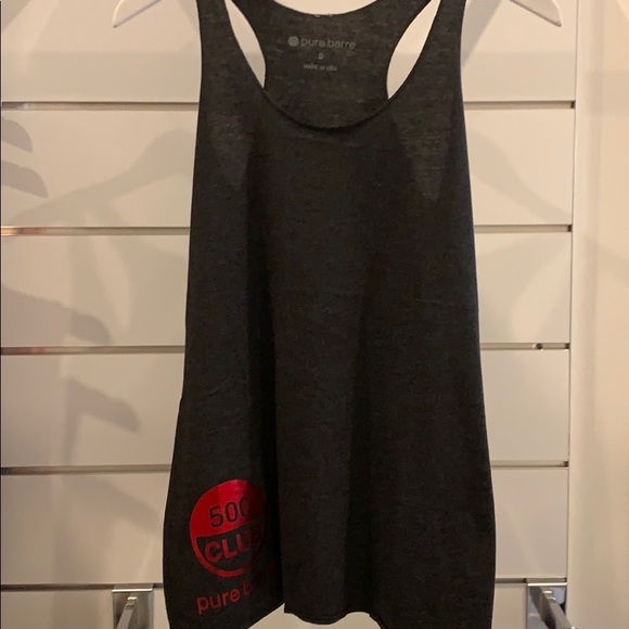 Pure Barre Tops - Pure Barre 500 Club Milestone Tank Dark Grey